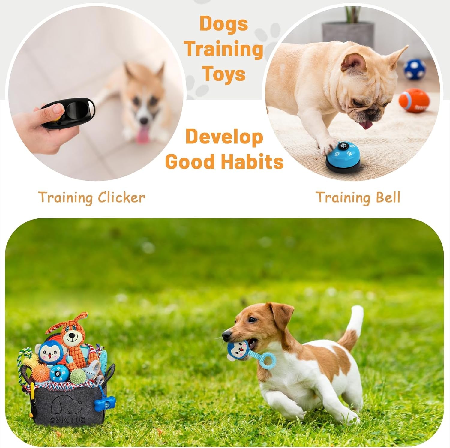 20PCS Puppy Teething Toys, Dog Squeaky Toys, Rope Toys, Interactive Dog Toys to Keep Them Busy, Chew Toys for Puppies, Pet Toys for Small Dogs, Dog Toy Basket Full of Fun